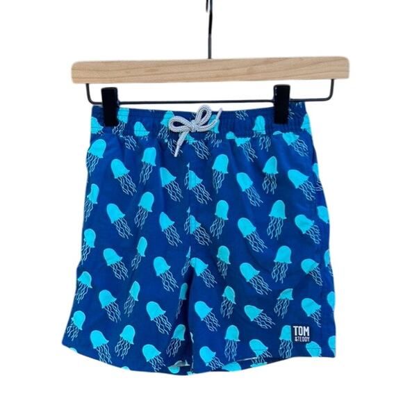 Tom & Teddy Australian swim trunks for boys.  Jellyfish print. Sz‎ 7/8 - Picture 1 of 5